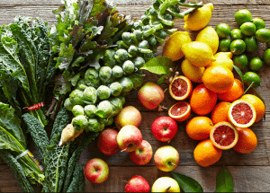 a group of fruits and vegetables on a wood surface Healthy Weight Loss Diets Selston