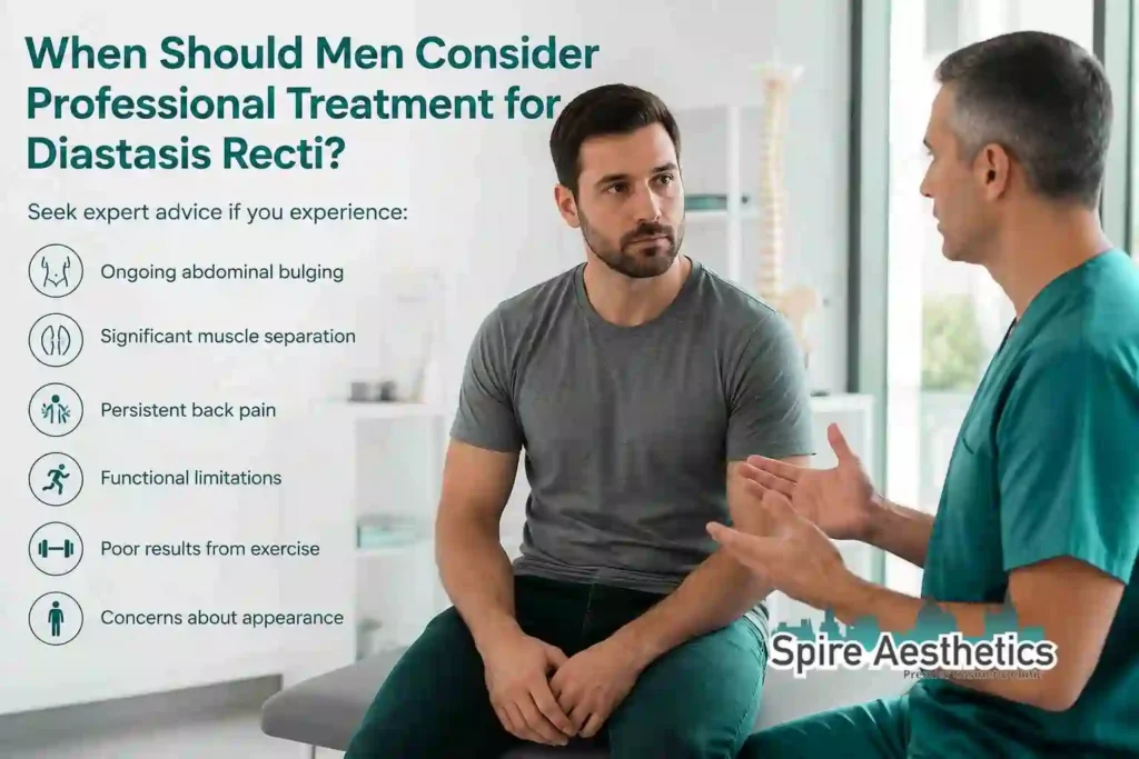 When Should Men Consider Professional Treatment for Diastasis Recti Selston?
